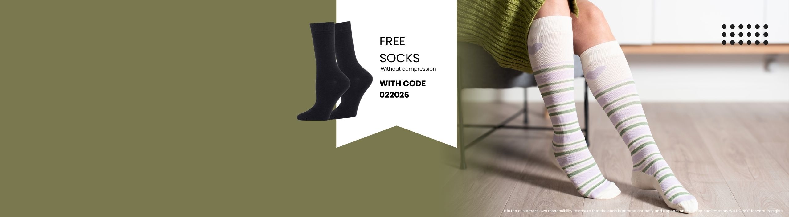 Free socks without compression