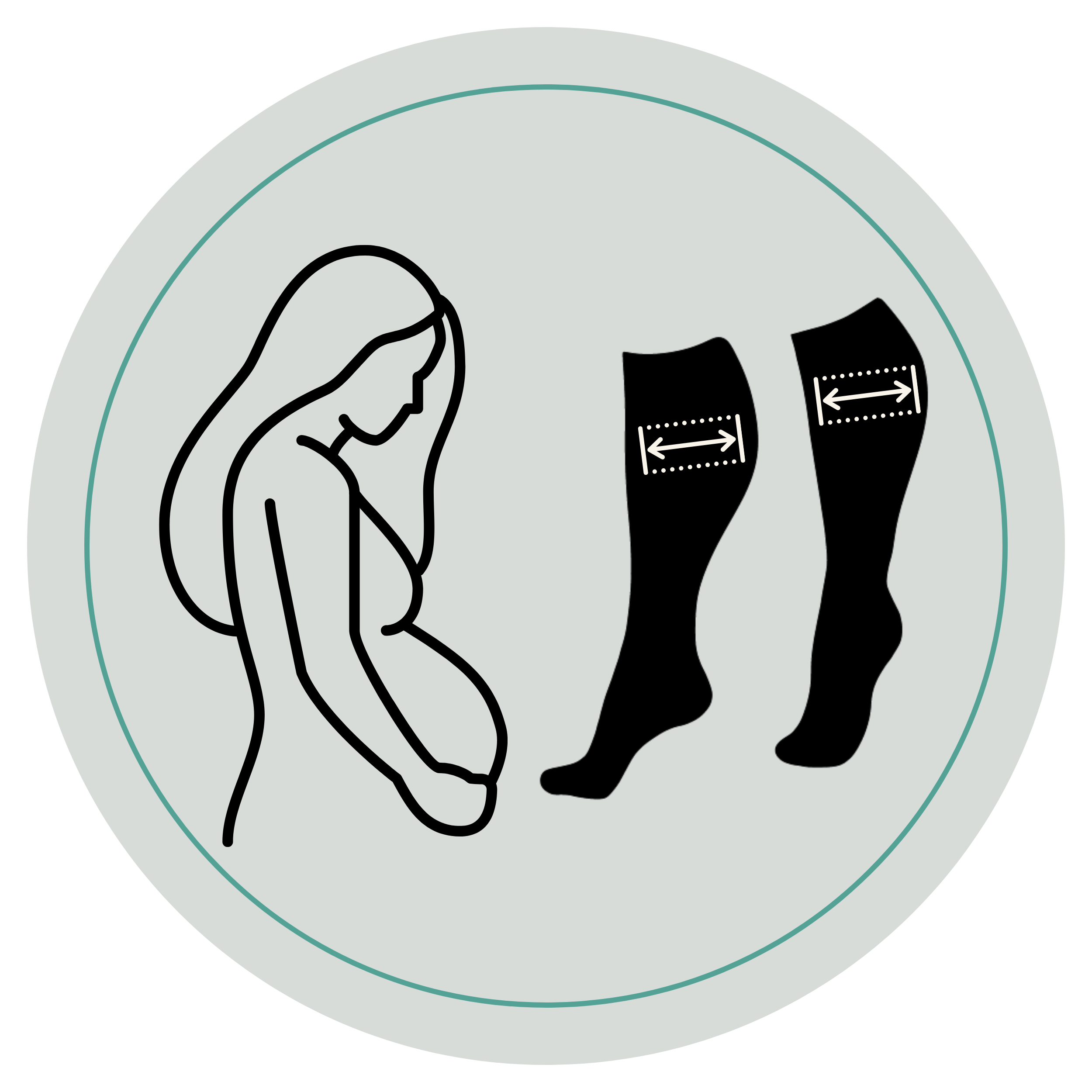 Wide Calf Compression Socks for Pregnancy -  -  Pil-Pak A/S