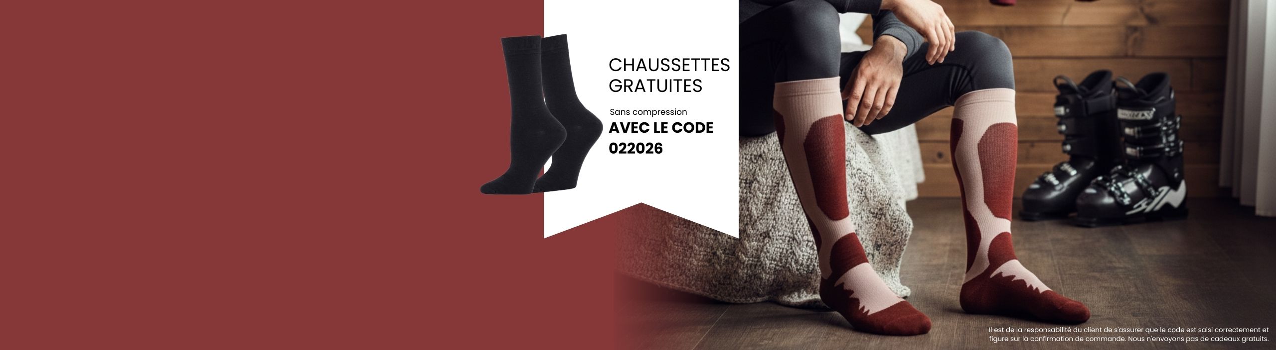 Chaussettes gratuites sans compression