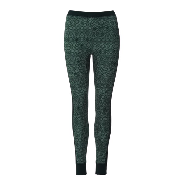 Dames Lange Onderbroek, Bamboe, Groen/Zwart