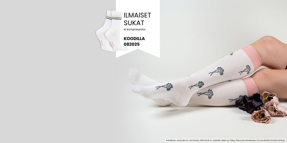 ILMAISET sukat! Ei kompressiota