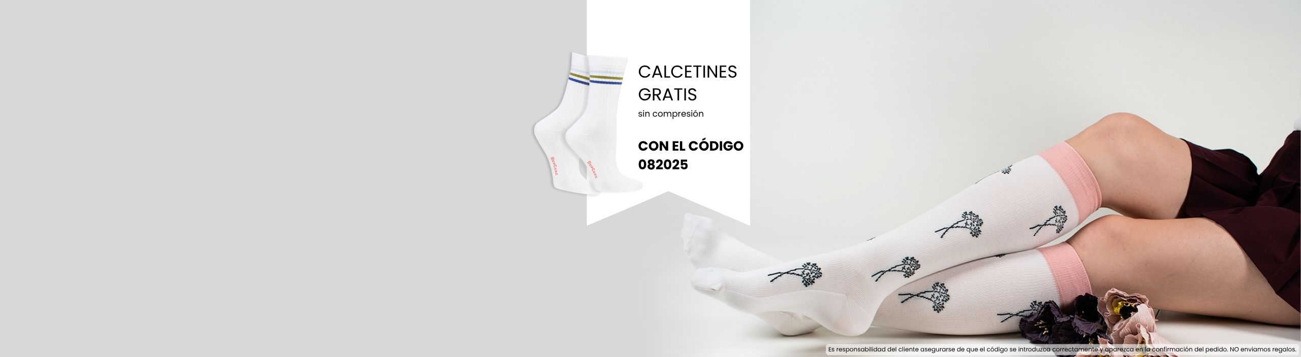 ¡Calcetines GRATIS! Sin compresión