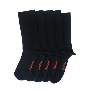 Nylon Ankle Socks, 2-Pack, Black