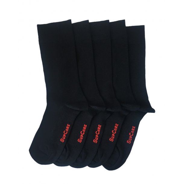 Chaussettes de bambou sans compression, 5 paires, noir clair