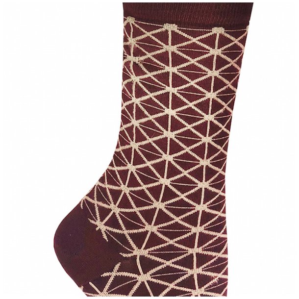 Bambus strmper uten kompression, bordeaux retro