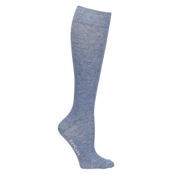 Compression Stockings Wool and Cotton, Jeans Blue