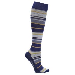 Compression Stockings Bamboo, Curry/Blue Stripes