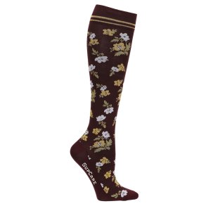 Chaussettes Mi-mollet Fleuries Pour Femmes - Coton Doux - Motifs Nature - Tailles EU 35-37 Et 38-40