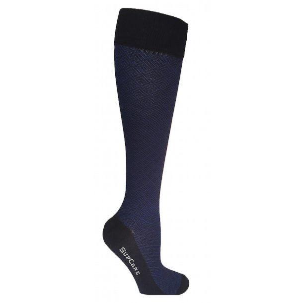 Compression Stockings Bamboo, Blue Pattern