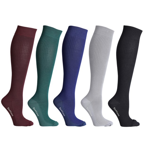 Bote de Cadeau de 5 Paires de Chaussettes de Contention Bambou, Armure Ctele, Business Mix 43-45 (cheville: 23-28 cm, mollet: 32-44 cm)