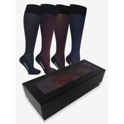 Giftbox 2 Pairs Compression Stockings Cotton, Zig-Zag Pattern