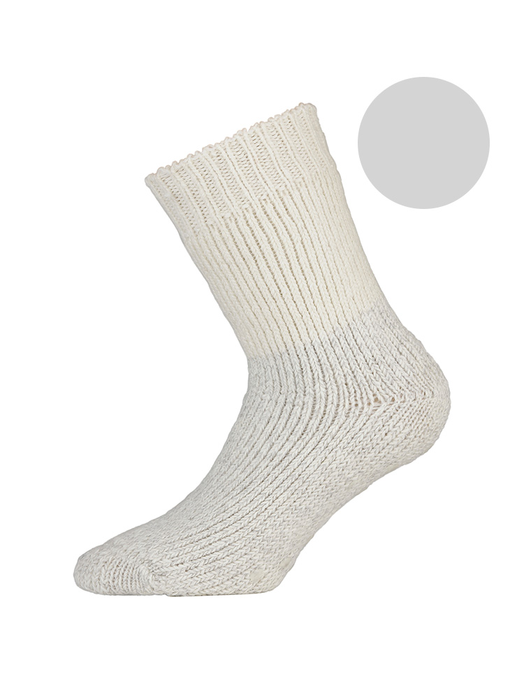 WOOLY-Socks - Wool Socks with Silicone Sole, Light Grey