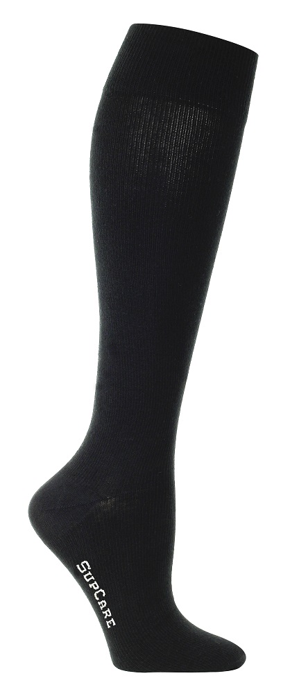 Cotton compression stockings, black – SupCare