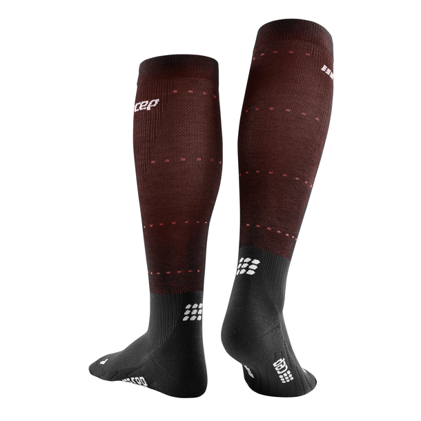 CEP Compression Tall Socks Infrared Recover, Black/Red, Women