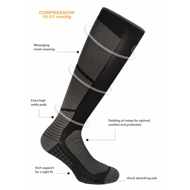 Chaussettes de compression Extreme Bounce, noir