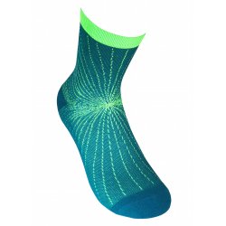 Korte Kompressionsstrmper Cooling Knit, Bl/Grnn