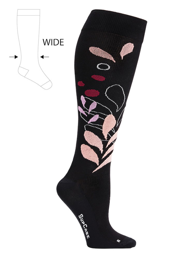 Support Plus® Women's Microfiber Wide Calf Moderate Compression Knee High  Socks