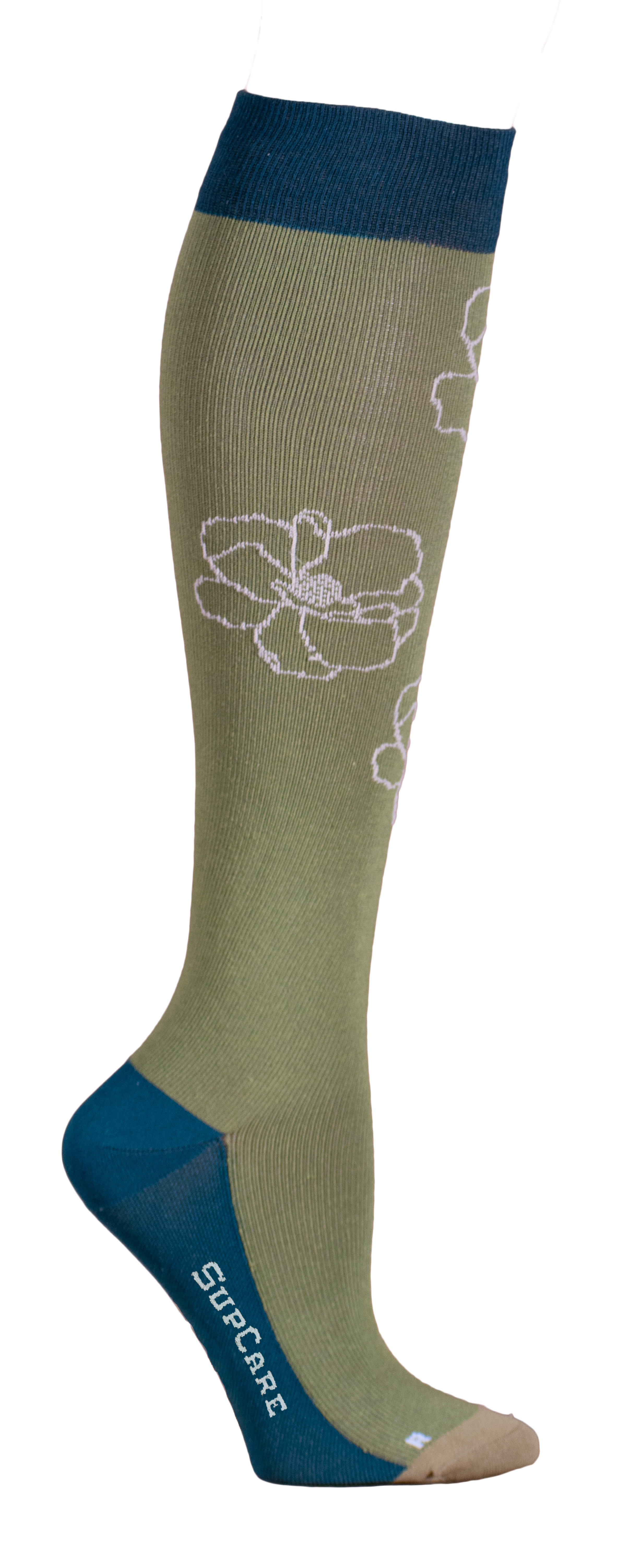 Compression Stockings ECO Cotton, Peony, Dusty Green
