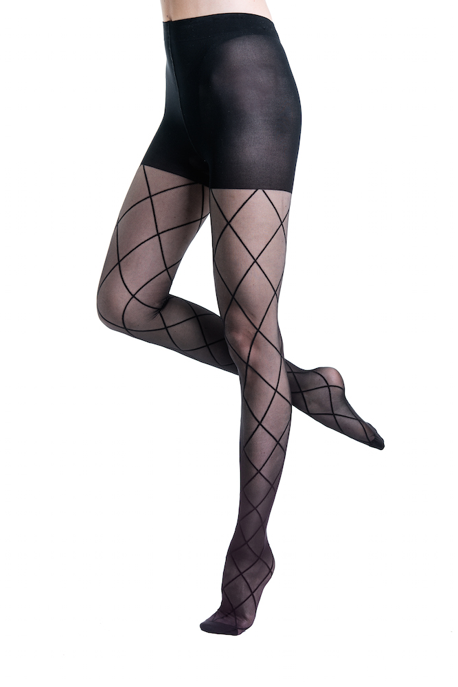 Women's Clothing - Full Length Graphic Tights - Black