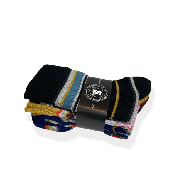 Bamboo Socks without Compression, 5 Pairs, Tivoli Stripes