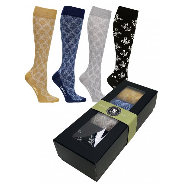 Giftbox 4 Pairs Compression Stockings Bamboo, The Lady Mix