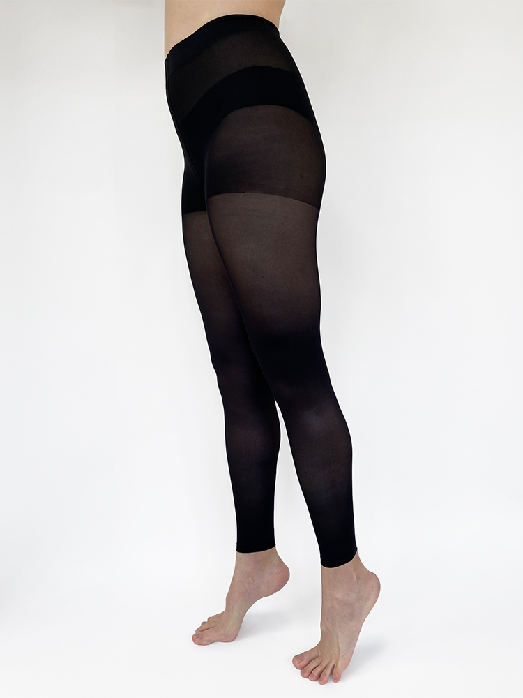Crop top and Women's Sportswear Leggings in black microfiber with