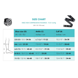 Compression Stockings Cotton, Blue Leopard