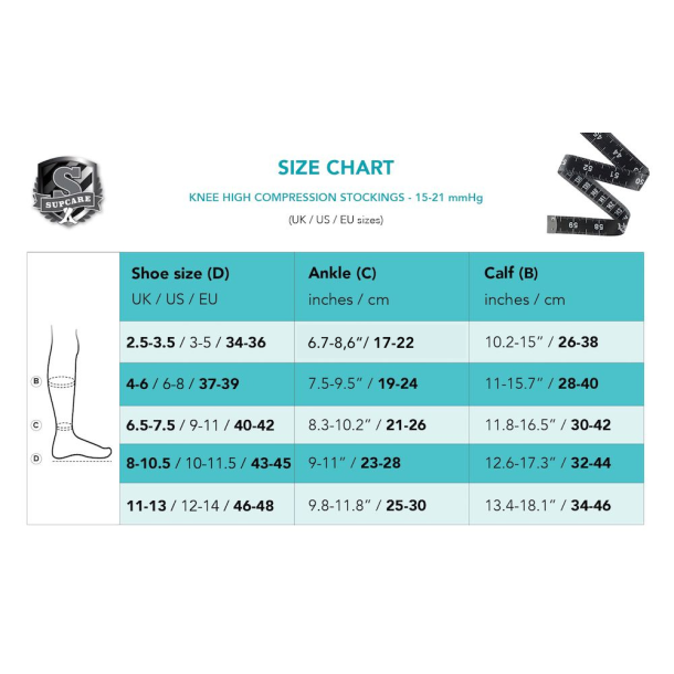 Compression Stockings Cotton, Blue Leopard