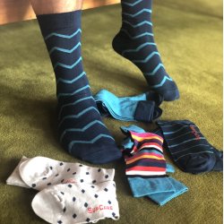 Presentfrpackning 5 Par Bambu Strumpor utan Kompression, Bl Mix