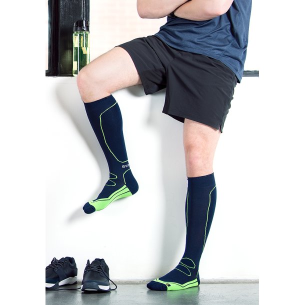 Compression Stockings Recovery, Navy Blue/Green
