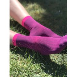 Korte Kompresjonsstrmper Cooling Knit, Lilla/Rosa