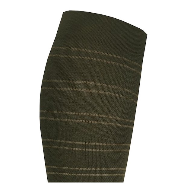Medisinske Kompresjonsstrmper, Klasse 2, Grnn med Striper