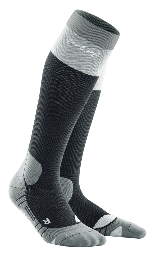 CEP Compression Tall Socks with Merino Wool, For Hiking, Stonegrey, Women