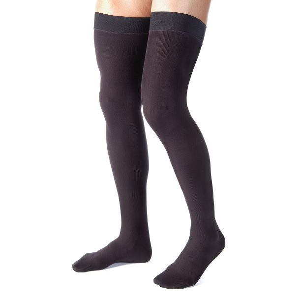 JOBST UltraSheer US Class 2 (20-30 mmHg), Stay-Up Compression Stockings  w/Lace Band, Black