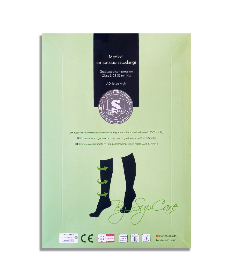 Medical Compression Stockings Class 2, Navy Pinstripe