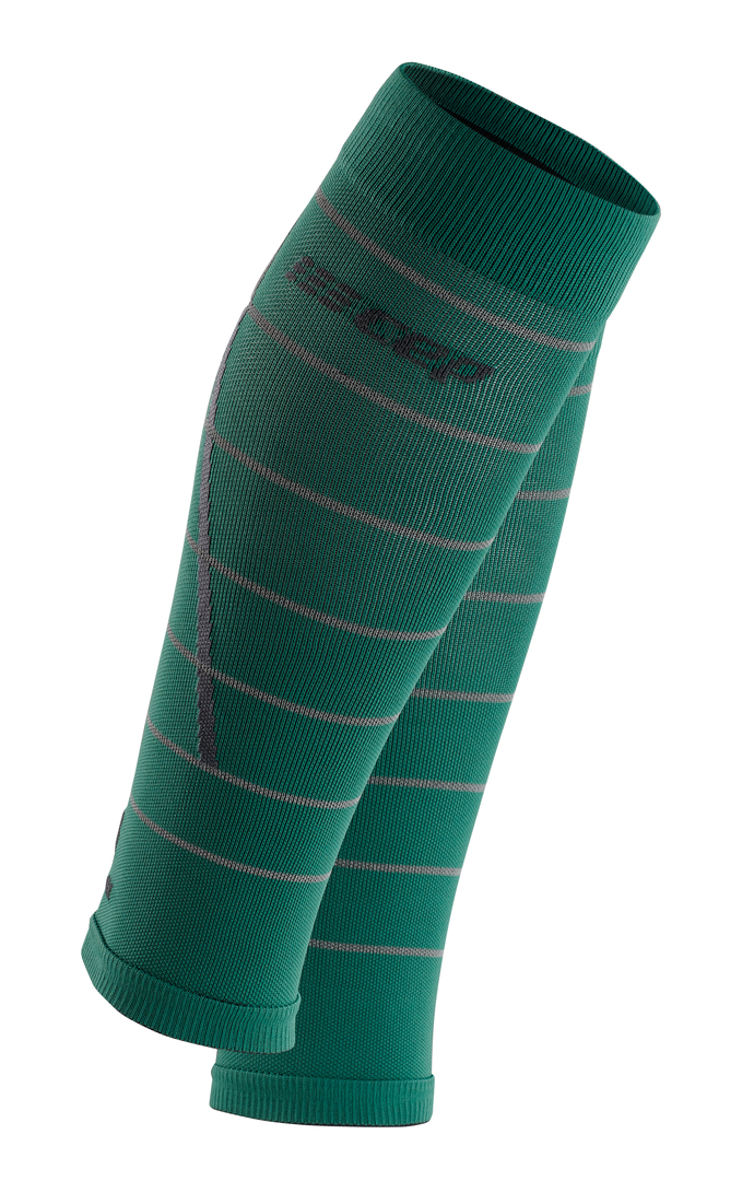 CEP Compression Sleeves with Reflexes, Green, Women