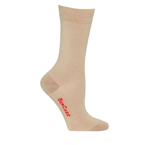 Chaussettes de Bambou sans compression, 5 paires, Beige