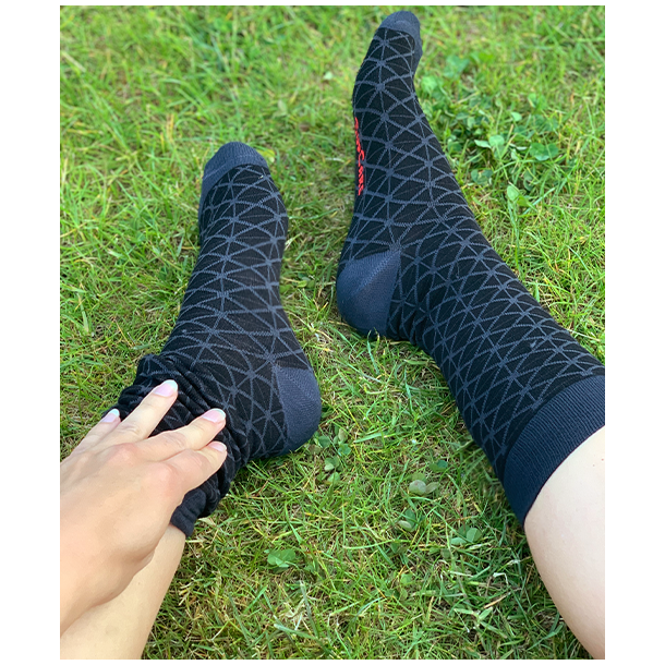 Bambus strmper uten kompression, svart retro