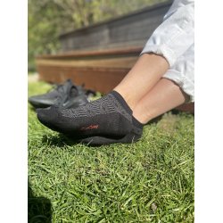 Ankel Strumpor i Bambu, Marocko Mnster, 3 par, Svart