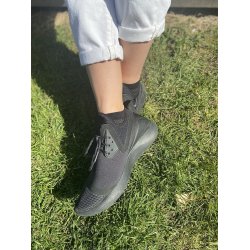 Ankel Strumpor i Bambu, Marocko Mnster, 3 par, Svart