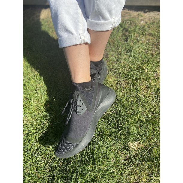 Ankel Strumpor i Bambu, Marocko Mnster, 3 par, Svart