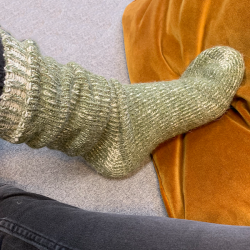 Sokken met Alpacawol, 2 Pack, Lichtgrijs en Groen