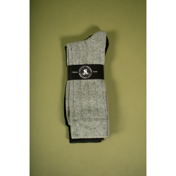 2-Pack Cashmere Ullstrumpor, Svart och Gr