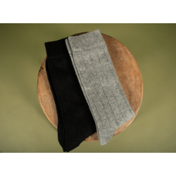 2-Pack Cashmere Ullstrumpor, Svart och Gr