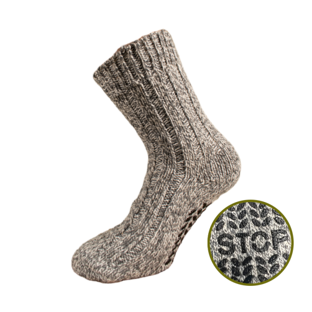 Wool-STOP mit Silikonsohle, Grau