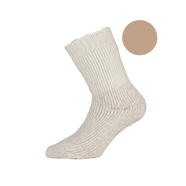 WOOLY-Socks - Chaussettes en laine avec semelle en silicone, Beige