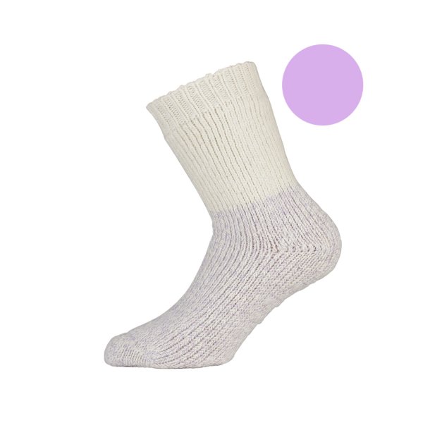 WOOLY-Socks - Wollsocken mit Silikonsohle, Violett