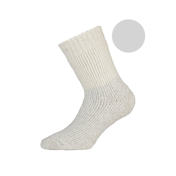 WOOLY-Socks - Uldsokker med Silikonesl, Lysegr