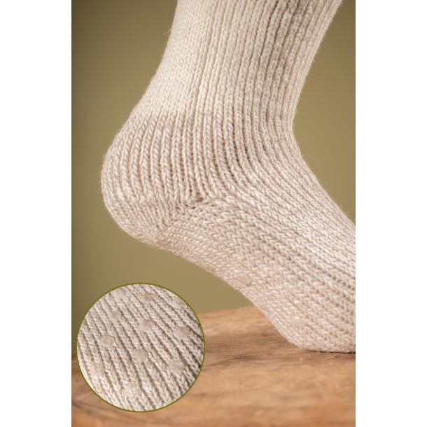 WOOLY-Socks - Wool Socks with Silicone Sole, Bordeaux