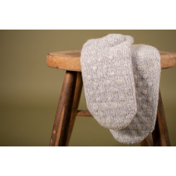 WOOLY-Socks - Ullsokker med silikonsle, Lilla